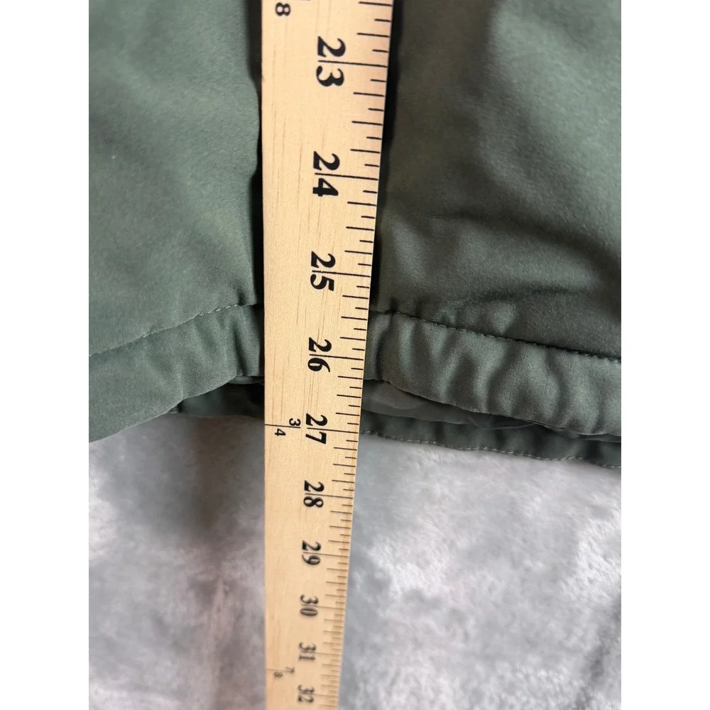 THE NORTH FACE Mens M Green Hooded Full Zip Outdoor Jacket Fleece Lined Flawed